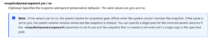Snapshot preserve parent help